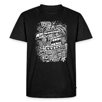 Dieu aztèque Mythologie ancienne Tezcatlipoca - T-shirt Premium bio Homme - noir - Devant - Nico (187cm)