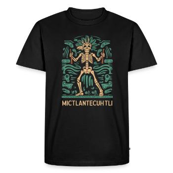 Dieu aztèque Mythologie ancienne Mictlantecuhtli - T-shirt Premium bio Homme - noir - Devant - Nico (187cm)