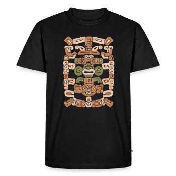 Divinité aztèque Tonatiuh Mythologie ancienne - T-shirt Premium bio Homme - noir - Devant - Nico (187cm)