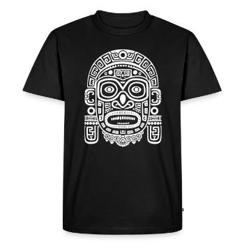 Dieu Maya Mythologie Maya Masque Ek Chuah - T-shirt Premium bio Homme - noir - Devant - Nico (187cm)