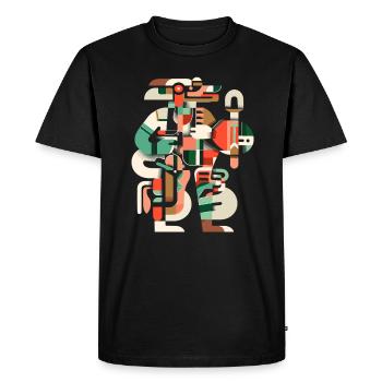 Mayan God Mayan Mythology Itzamna - Men's Premium Organic T-Shirt - black - Front - Nico (187cm)