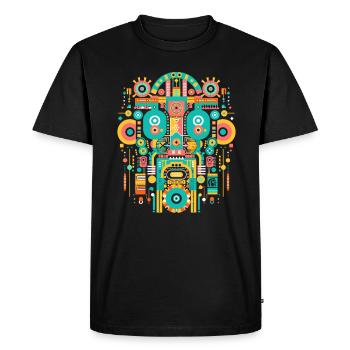 Dieu Maya Mythologie Maya Itzamna - T-shirt Premium bio Homme - noir - Devant - Nico (187cm)