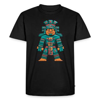 Dieu Maya Itzamna Mythologie Maya Illustration - T-shirt Premium bio Homme - noir - Devant - Nico (187cm)