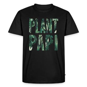 Plant Papi Urban Jungle Plant Design - Men's Premium Organic T-Shirt - black - Front - Nico (187cm)