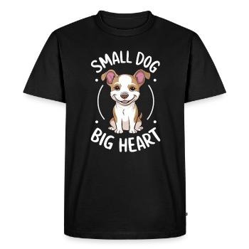 Chiweenie Dog: Small Dog, Big Heart - Men's Premium Organic T-Shirt - black - Front - Nico (187cm)