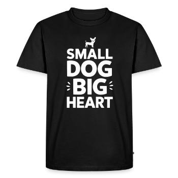 Chiweenie Dog: Small Dog, Big Heart - Men's Premium Organic T-Shirt - black - Front - Nico (187cm)