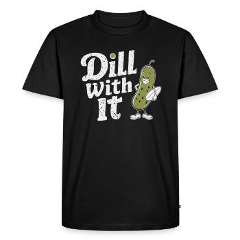 Concombre avec ça - Concombre de dessin animé drôle - T-shirt Premium bio Homme - noir - Devant - Nico (187cm)