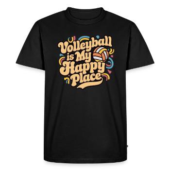 volley-ball volley-ball volley-ball est mon heureux - T-shirt Premium bio Homme - noir - Devant - Nico (187cm)