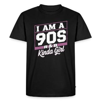 I'm a 90s R&B Kinda Girl - Men's Premium Organic T-Shirt - black - Front - Nico (187cm)