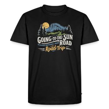 Going-To-The-Sun Road Trip Glacier National Park - Men's Premium Organic T-Shirt - black - Front - Nico (187cm)