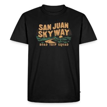 San Juan Skyway Road Trip Squad Adventure - T-shirt Premium bio Homme - noir - Devant - Nico (187cm)