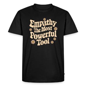 L’empathie est l’outil le plus puissant Travailleur social - T-shirt Premium bio Homme - noir - Devant - Nico (187cm)