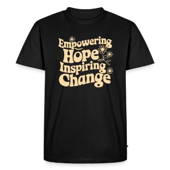 Social Worker Social Work: Empowering Hope - Men's Premium Organic T-Shirt - black - Front - Nico (187cm)