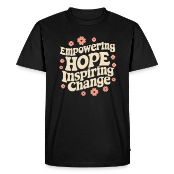 Social Workers Social Work Inspire Hope - Men's Premium Organic T-Shirt - black - Front - Nico (187cm)