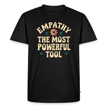L’empathie est l’outil le plus puissant - Travailleurs sociaux - T-shirt Premium bio Homme - noir - Devant - Nico (187cm)