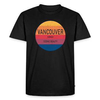 Vancouver, Canada, Beauté pittoresque, Souvenir - T-shirt Premium bio Homme - noir - Devant - Nico (187cm)