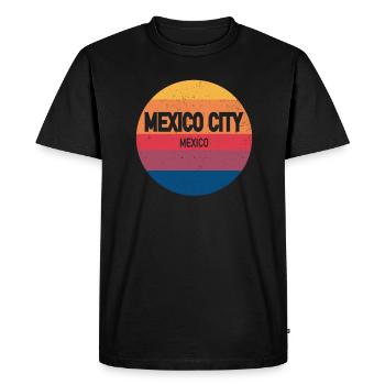 Souvenir rétro du coucher de soleil de Mexico - T-shirt Premium bio Homme - noir - Devant - Nico (187cm)