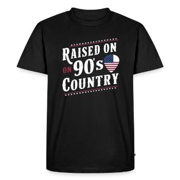 J’ai grandi avec la musique country des années 90 - T-shirt Premium bio Homme - noir - Devant - Nico (187cm)