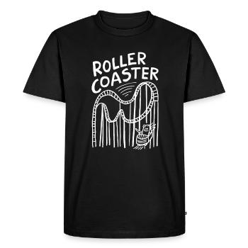 Des montagnes russes amusantes pour les accros à l’adrénaline - T-shirt Premium bio Homme - noir - Devant - Nico (187cm)