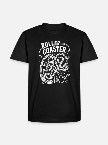 Roller Coaster Rider Fun Ride - T-shirt Premium bio Homme - noir