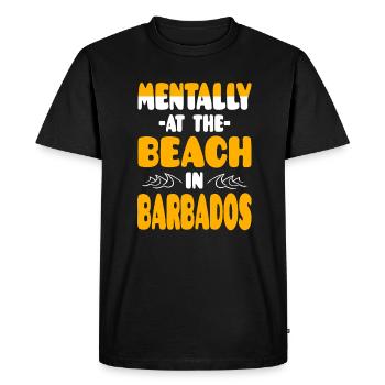 Mentalement à la plage à la Barbade - T-shirt Premium bio Homme - noir - Devant - Nico (187cm)