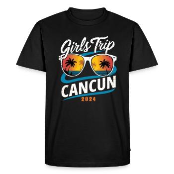 Voyage entre filles Cancun 2024 - T-shirt Premium bio Homme - noir - Devant - Nico (187cm)