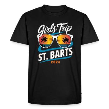 Voyage entre filles à Saint-Barth 2024 - T-shirt Premium bio Homme - noir - Devant - Nico (187cm)
