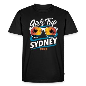 Voyage entre filles Sydney 2024 - T-shirt Premium bio Homme - noir - Devant - Nico (187cm)
