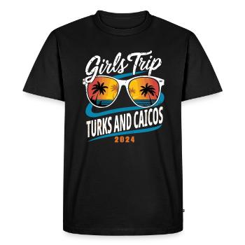 Voyage entre filles aux îles Turques-et-Caïques 2024 - T-shirt Premium bio Homme - noir - Devant - Nico (187cm)