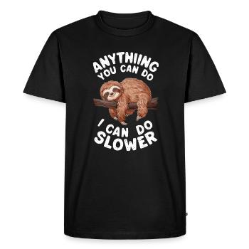 Tout ce que tu peux faire, je peux ralentir - T-shirt Premium bio Homme - noir - Devant - Nico (187cm)