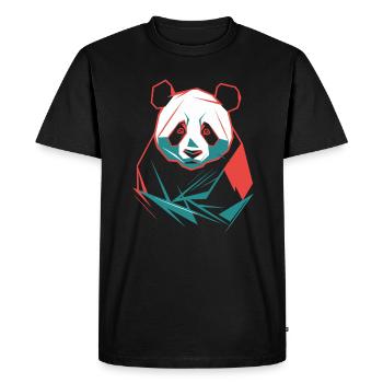 Panda abstrait aux couleurs modernes - T-shirt Premium bio Homme - noir - Devant - Nico (187cm)