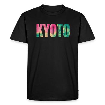 Souvenir de Kyoto dans un style coloré - T-shirt Premium bio Homme - noir - Devant - Nico (187cm)