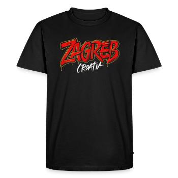 Zagreb, Croatie, Souvenir - T-shirt Premium bio Homme - noir - Devant - Nico (187cm)