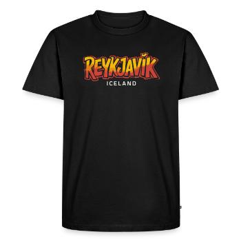 Reykjavik Souvenir Islande Souvenirs - T-shirt Premium bio Homme - noir - Devant - Nico (187cm)