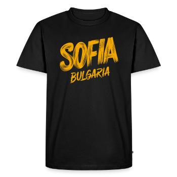 Sofia Bulgarie Souvenir - T-shirt Premium bio Homme - noir - Devant - Nico (187cm)