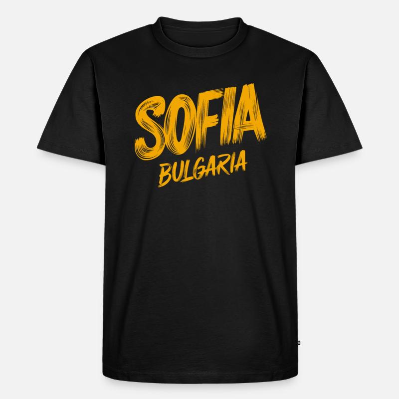 Sofia Bulgarien Souvenir - Männer Premium Bio T-Shirt - Schwarz