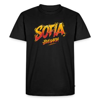 Sofia Bulgarie Souvenir - T-shirt Premium bio Homme - noir - Devant - Nico (187cm)