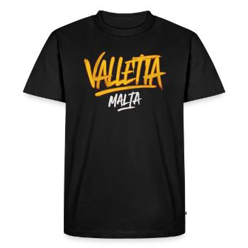 Valletta Malta Souvenir for Travelers - Men's Premium Organic T-Shirt - black - Front - Nico (187cm)