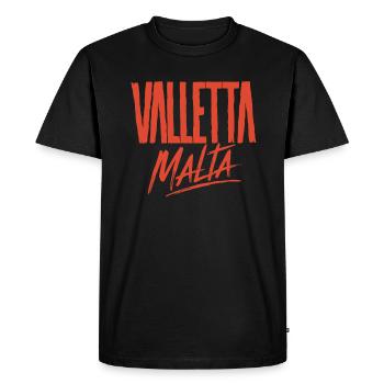 Rappel souvenir de La Valette à Malte - T-shirt Premium bio Homme - noir - Devant - Nico (187cm)