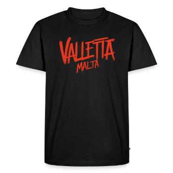 Valletta Malta Souvenir - Men's Premium Organic T-Shirt - black - Front - Nico (187cm)