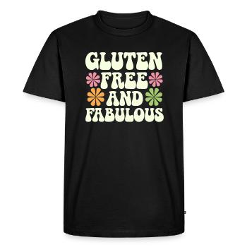 Sans gluten et fabuleux - T-shirt Premium bio Homme - noir - Devant - Nico (187cm)