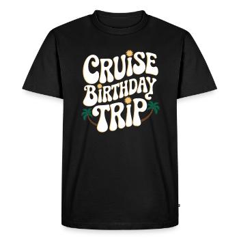 Cruise Birthday Trip Adventure - Men's Premium Organic T-Shirt - black - Front - Nico (187cm)