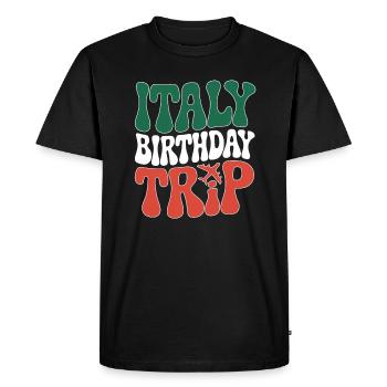 Italie anniversaire voyage t-shirt design - T-shirt Premium bio Homme - noir - Devant - Nico (187cm)