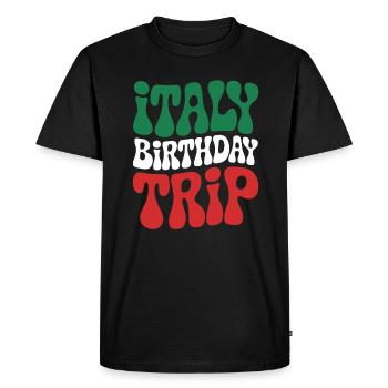 Italy Birthday Trip Adventure and Fun - Men's Premium Organic T-Shirt - black - Front - Nico (187cm)