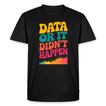 Data Analyst Data Scientist Data Engineer Data Or - Men's Premium Organic T-Shirt - black - Front - Nico (187cm)