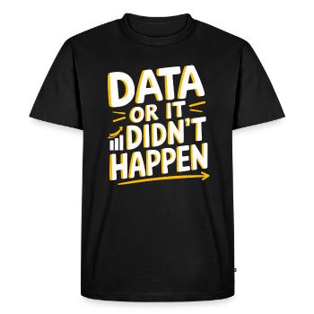Des données ou ce n’est pas arrivé Données d’un analyste de données - T-shirt Premium bio Homme - noir - Devant - Nico (187cm)
