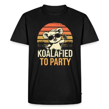 Koalafied To Party Funny Koala avec des lunettes de soleil - T-shirt Premium bio Homme - noir - Devant - Nico (187cm)