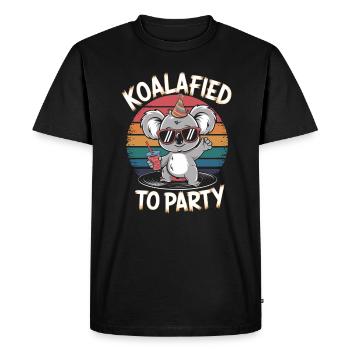 Koalafied to celebrate funny koala - Men's Premium Organic T-Shirt - black - Front - Nico (187cm)