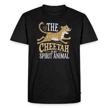 Gepard Le guépard est mon animal spirituel Gepard - T-shirt Premium bio Homme - noir - Devant - Nico (187cm)