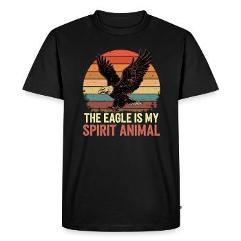 Adler L’aigle est mon animal spirituel - T-shirt Premium bio Homme - noir - Devant - Nico (187cm)
